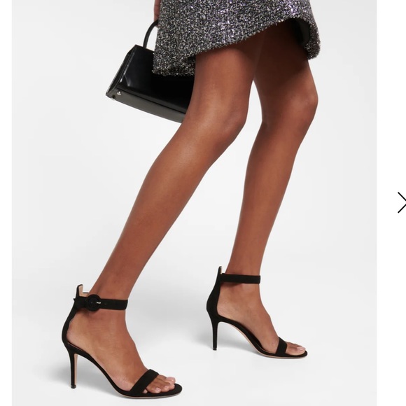 Gianvito Rossi Portofino 85 Suede Sandals - Picture 4 of 11